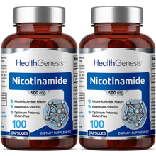 Load image into Gallery viewer, Nicotinamide 500 mg 100 Capsules - 2 Pack