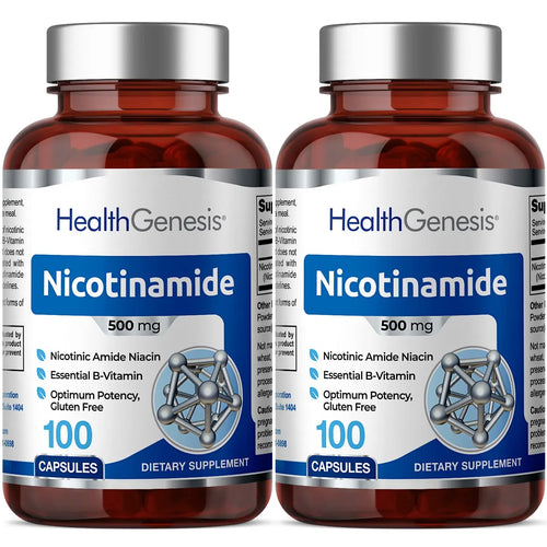 Nicotinamide 500 mg 100 Capsules - 2 Pack