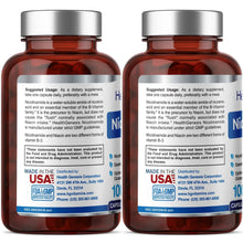 Load image into Gallery viewer, Nicotinamide 500 mg 100 Capsules - 2 Pack