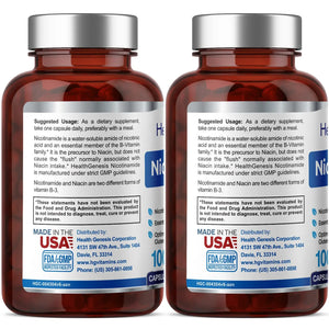 Nicotinamide 500 mg 100 Capsules - 2 Pack