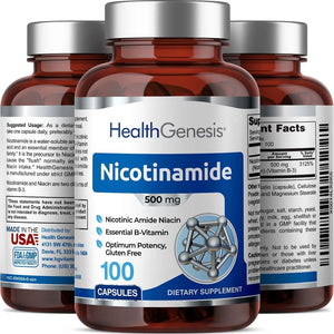 Nicotinamide 500 mg 100 Capsules