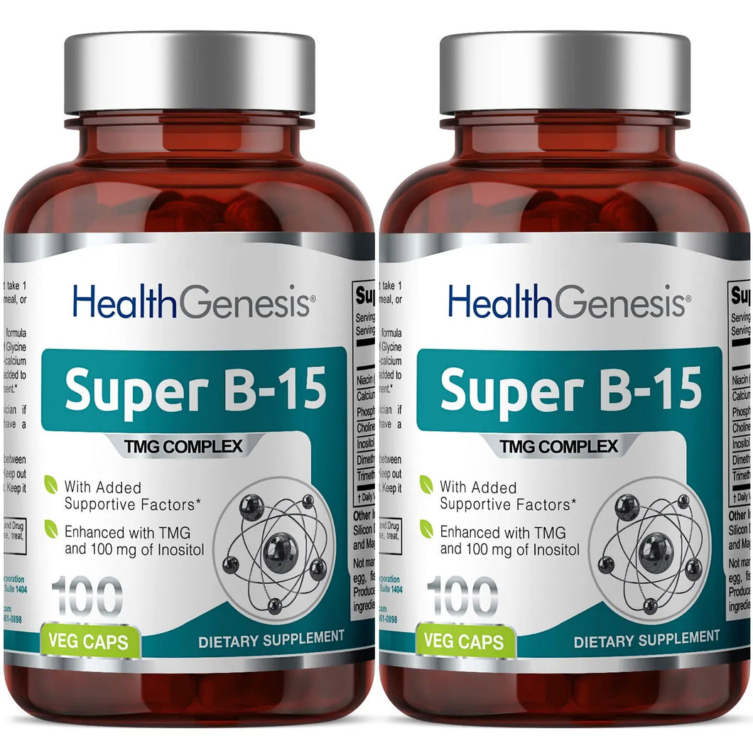 Super B-15 Complex 100 Vegetarian Capsules - 2 Pack