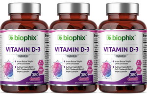 Vitamin D-3 10000 IU High-Potency 380 Softgels - 3 Pack