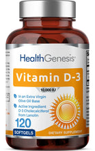 Load image into Gallery viewer, Vitamin D-3 10000 IU High-Potency 120 Softgels