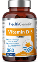 Load image into Gallery viewer, Vitamin D-3 10000 IU High-Potency 380 Softgels