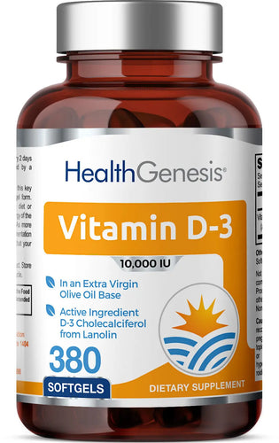 Vitamin D-3 10000 IU High-Potency 380 Softgels