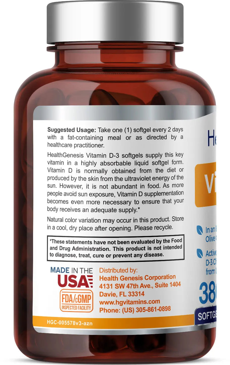 Vitamin D-3 10000 IU High-Potency 380 Softgels
