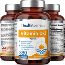 Load image into Gallery viewer, Vitamin D-3 10000 IU High-Potency 380 Softgels