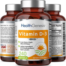 Load image into Gallery viewer, Vitamin D-3 2000 IU 240 Softgels