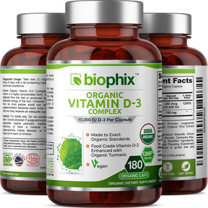 Vitamin 10000 Organic Complex 180 Vegetarian Capsules